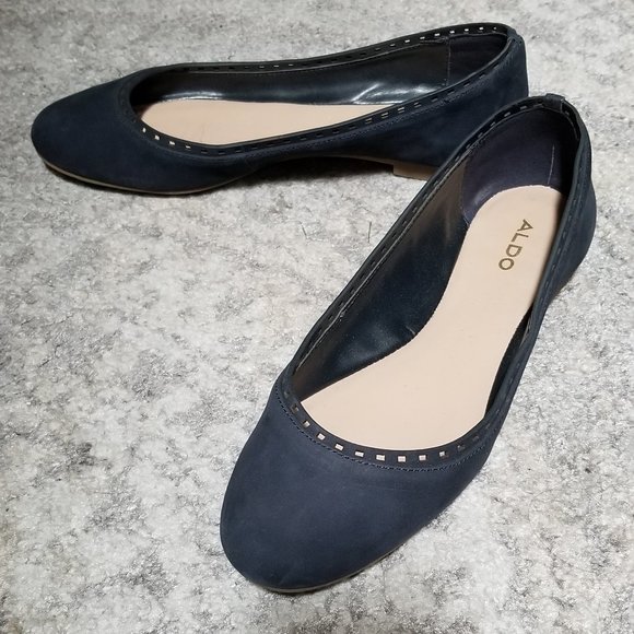 Aldo Shoes - Blue suede ballet flat shoes